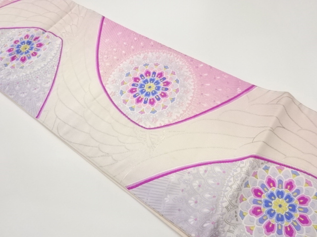 JAPANESE FUKURO OBI / WOVEN FLOWER CREST